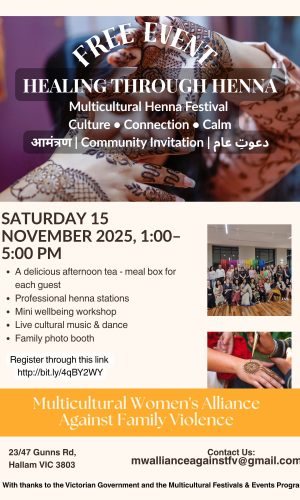 Healing with Henna flyer